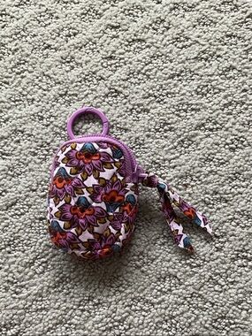 Vera Bradley Lavender Floral Key & Money Pouch with Clip 0544